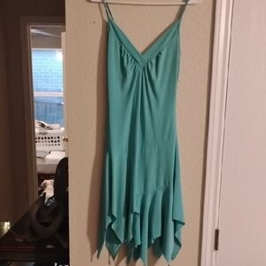 Charlotte Russe Asymmetrical Teal Dress